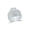 thumbnail image 1 of FB Jewels 14kt White Gold Womens Round Diamond Bridal Wedding Engagement Ring Band Set 1-1/2 Cttw, 1 of 1