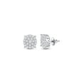 thumbnail image 1 of FB Jewels 14kt White Gold Womens Round Diamond Cindy's Dream Cluster Earrings 1-1/2 Cttw In Cluster Setting (I2-I3 clarity; I-J color), 1 of 1