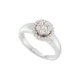 thumbnail image 1 of FB Jewels 14kt White Gold Womens Round Diamond Circle Frame Flower Cluster Ring 1/2 Cttw, 1 of 1