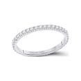 thumbnail image 1 of FB Jewels 14kt White Gold Womens Round Diamond Eternity Wedding Band 1/2 Cttw, 1 of 4