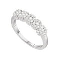 thumbnail image 1 of FB Jewels 14kt White Gold Womens Round Diamond Five Flower Cluster Ring 1/4 Cttw Size 6, 1 of 1