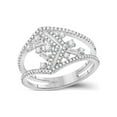thumbnail image 1 of FB Jewels 14kt White Gold Womens Round Diamond Modern Geometric Band Ring 3/8 Cttw, 1 of 1