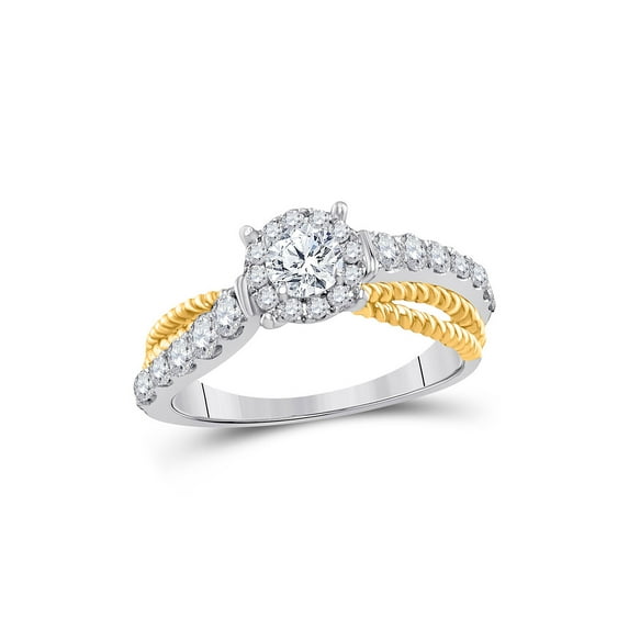 FB Jewels 14kt White Gold Womens Round Diamond Solitaire Bridal Wedding Engagement Ring 1.00 Cttw