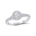thumbnail image 1 of FB Jewels 14kt White Gold Womens Round Diamond Solitaire Bridal Wedding Engagement Ring 3/8 Cttw, 1 of 1
