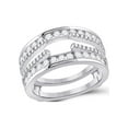 thumbnail image 1 of FB Jewels 14kt White Gold Womens Round Diamond Wedding Wrap Ring Guard Enhancer 1 Cttw, 1 of 4