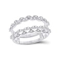 thumbnail image 1 of FB Jewels 14kt White Gold Womens Round Diamond Wedding Wrap Wrap Ring Guard Enhancer 3/8 Cttw Size 5, 1 of 1