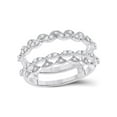 thumbnail image 1 of FB Jewels 14kt White Gold Womens Round Diamond Wedding Wrap Wrap Ring Guard Enhancer 3/8 Cttw Size 6.5, 1 of 1