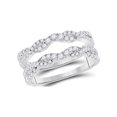 thumbnail image 1 of FB Jewels 14kt White Gold Womens Round Diamond Wrap Ring Guard Enhancer 1/2 Cttw Size 7, 1 of 1