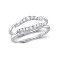 thumbnail image 1 of FB Jewels 14kt White Gold Womens Round Diamond Wrap Ring Guard Enhancer 1/3 Cttw Size 9, 1 of 1
