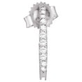 thumbnail image 1 of FB Jewels 14kt White Gold Womens Round Pave-set Diamond Single Row Screwback Hoop Earrings 1/4 Cttw In Pave Setting (I2-I3 clarity; I-J color), 1 of 1