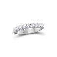 thumbnail image 1 of FB Jewels 14kt White Gold Womens Round Pave-set Diamond Wedding Band 1 Cttw Size 7, 1 of 1