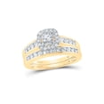 thumbnail image 1 of FB Jewels 14kt Yellow Gold Diamond Princess EGL Bridal Wedding Ring Band Set 3/4 Cttw Size 5.5, 1 of 1
