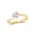 thumbnail image 1 of FB Jewels 14kt Yellow Gold His Hers Princess Diamond Cluster Matching Bridal Wedding Ring Band Set 3/8 Cttw, 1 of 4