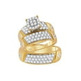 thumbnail image 1 of FB Jewels 14kt Yellow Gold His Hers Round Diamond Cross Matching Wedding Set 1-5/8 Cttw Size 8.5, 1 of 3