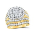thumbnail image 1 of FB Jewels 14kt Yellow Gold Princess Diamond Bridal Wedding Ring Band Set 2-1/2 Cttw Size 6, 1 of 2