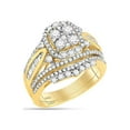 thumbnail image 1 of FB Jewels 14kt Yellow Gold Round Diamond Bridal Wedding Ring Band Set 1-5/8 Cttw Size 6.5, 1 of 1