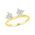 thumbnail image 1 of FB Jewels 14kt Yellow Gold Womens Baguette Diamond Ring Guard Wrap Solitaire Enhancer 1/4 Cttw, 1 of 1