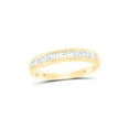 thumbnail image 1 of FB Jewels 14kt Yellow Gold Womens Baguette Diamond Wedding Band Ring 1/4 Cttw, 1 of 1