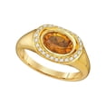 thumbnail image 1 of FB Jewels 14kt Yellow Gold Womens Oval Citrine Diamond Solitaire Ring 1-1/5 Cttw, 1 of 1