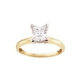 thumbnail image 1 of FB Jewels 14kt Yellow Gold Womens Princess Diamond Solitaire Bridal Wedding Engagement Ring 7/8 Cttw, 1 of 1