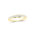 thumbnail image 1 of FB Jewels 14kt Yellow Gold Womens Round Channel-set Diamond Single Row Wedding Band 1/4 Cttw Size 5.5, 1 of 4