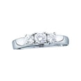 thumbnail image 1 of FB Jewels 14kt Yellow Gold Womens Round Diamond 3-stone Bridal Wedding Engagement Ring 3/4 Cttw, 1 of 1