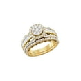 thumbnail image 1 of FB Jewels 14kt Yellow Gold Womens Round Diamond Bridal Wedding Engagement Ring Band Set 1-1/2 Cttw, 1 of 1