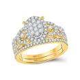 thumbnail image 1 of FB Jewels 14kt Yellow Gold Womens Round Diamond Bridal Wedding Engagement Ring Band Set 7/8 Cttw, 1 of 1