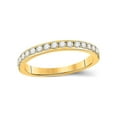 thumbnail image 1 of FB Jewels 14kt Yellow Gold Womens Round Diamond Wedding Single Row Band 1/3 Cttw, 1 of 1