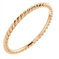 thumbnail image 1 of FB Jewels 18K Rose Gold Skinny Rope Wedding Ring Band Size 7, 1 of 3
