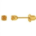 thumbnail image 1 of FB Jewels 24K Gold Plated 925 Sterling Silver Imitation Citrine Inverness Piercing Earrings, 1 of 2