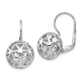 thumbnail image 1 of FB Jewels 925 Rhodium Plated Sterling Silver Ball Leverback Earrings, 1 of 3