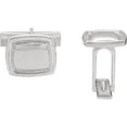thumbnail image 1 of FB Jewels 925 Sterling Silver 14x16mm Square Cuff Links-Pair, 1 of 2