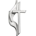 thumbnail image 1 of FB Jewels 925 Sterling Silver 19.00X10.00 mm Polished Methodist Cross Lapel Pin, 1 of 2