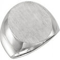 thumbnail image 1 of FB Jewels 925 Sterling Silver 20x17mm Men's Solid Signet Ring, 1 of 2