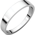 thumbnail image 1 of FB Jewels 925 Sterling Silver 4mm Flat Tapered Wedding Ring Band Size 6, 1 of 3