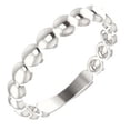 thumbnail image 1 of FB Jewels 925 Sterling Silver Beaded Stackable Ring Size 7, 1 of 3