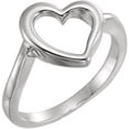 thumbnail image 1 of FB Jewels 925 Sterling Silver Open Heart Ring Size 7, 1 of 2