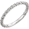 thumbnail image 1 of FB Jewels 925 Sterling Silver Stackable Rope Ring, 1 of 2