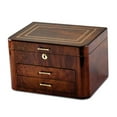 thumbnail image 1 of FB Jewels Elm Burl with Double Braided Accents Jewelry Chest, 1 of 4