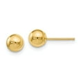thumbnail image 1 of FB Jewels Leslie's 14K Yellow Gold Polished 5mm Ball Post Earrings, 1 of 4
