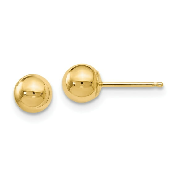 FB Jewels Leslie's 14K Yellow Gold Polished 5mm Ball Post Earrings