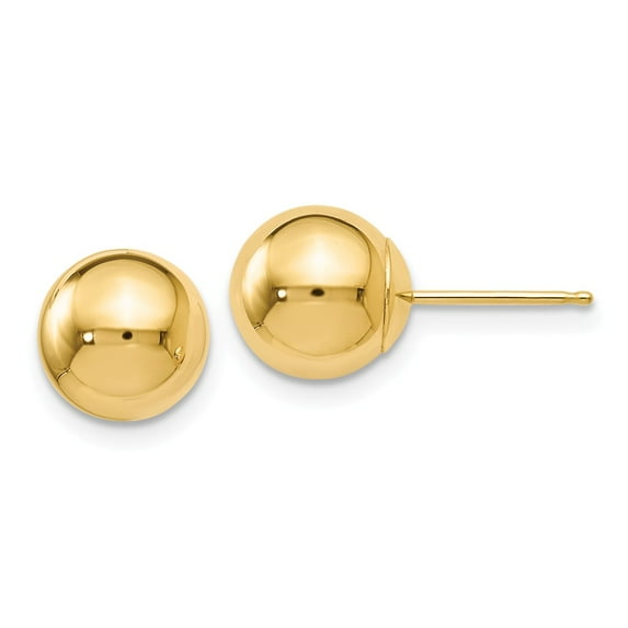 FB Jewels Leslie's 14K Yellow Gold Polished 8mm Ball Post Earrings