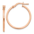 thumbnail image 1 of FB Jewels Leslie's 14k Rose Gold Polished Hoop Earrings, 1 of 2