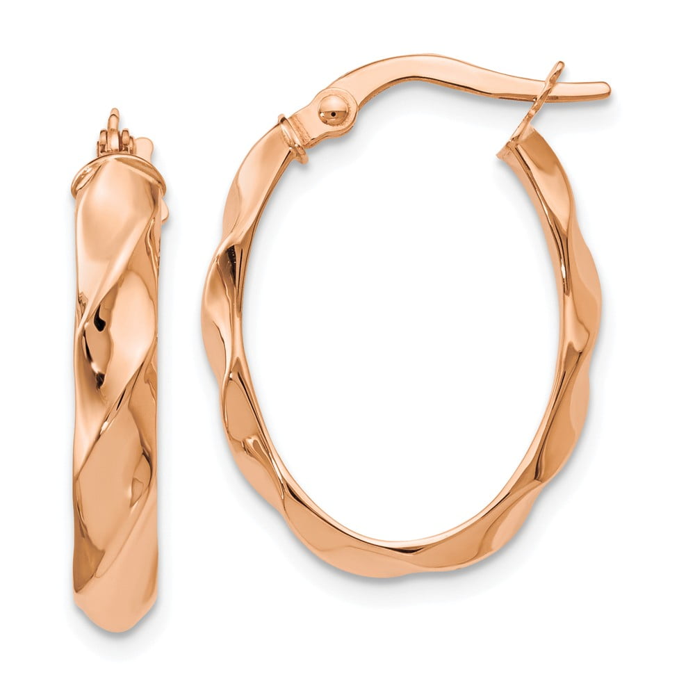 FB Jewels Leslie's 14K ローズゴールド 1.2mm スピガ (小麦) チェーン並行輸入 Leslie\u0027s 14K Rose Gold Polished and D⁄C Bracelet LF528R-7