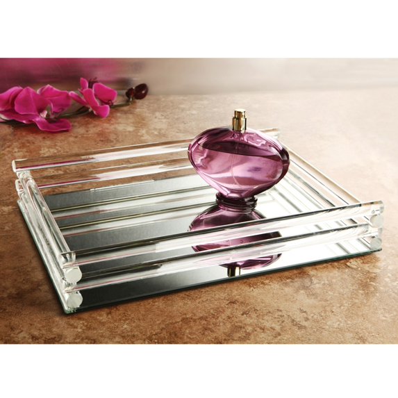 FB Jewels Mirror Vanity Tray w/Double Rail