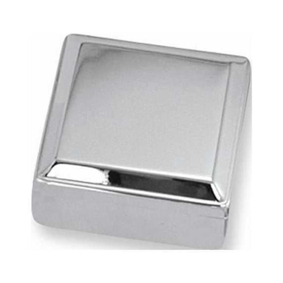 FB Jewels Nickel-plated Lift Top Square Box