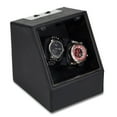 thumbnail image 1 of FB Jewels Rotations Black Faux Leather Dual Watch Winder, 1 of 1