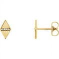thumbnail image 1 of FB Jewels Set 14K Yellow Gold Pair Polished .025 CTW Diamond Geometric Earrings, 1 of 2