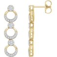 thumbnail image 1 of FB Jewels Set 14K Yellow Gold Pair Polished 1/2 CTW Diamond Geometric Dangle Earrings, 1 of 1